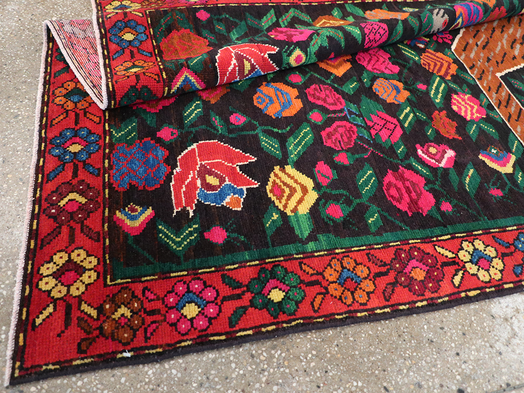 Vintage Caucasian Karabagh Pictorial Gallery Rug, No.32116 - Gsblank