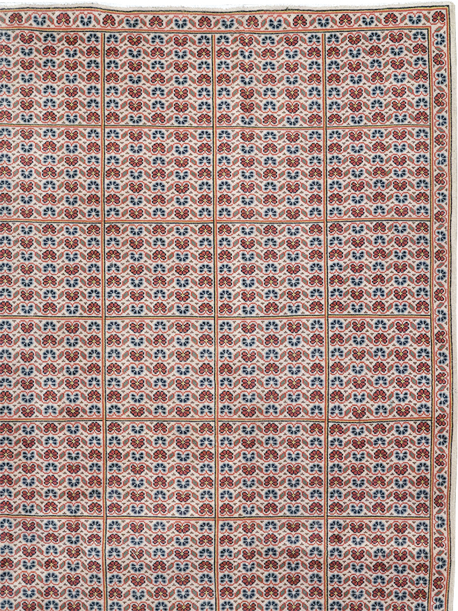 Vintage Persian Kashan Room Size Carpet, No.32118 - Gsblank