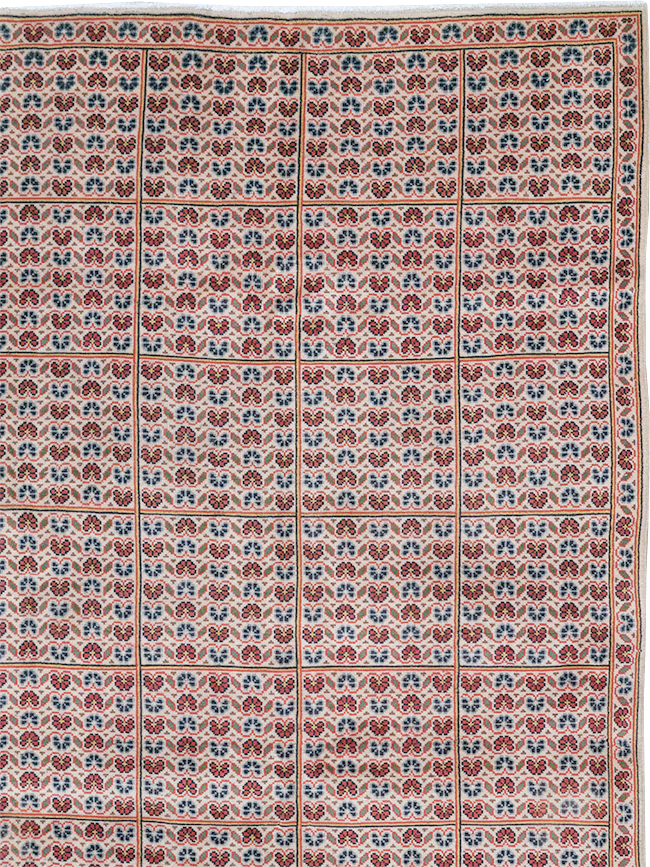 Vintage Persian Kashan Room Size Carpet, No.32118 - Gsblank