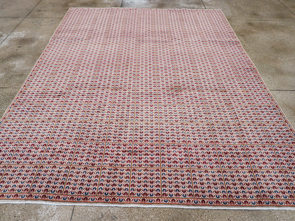 Vintage Persian Kashan Room Size Carpet, No.32118 - Gsblank