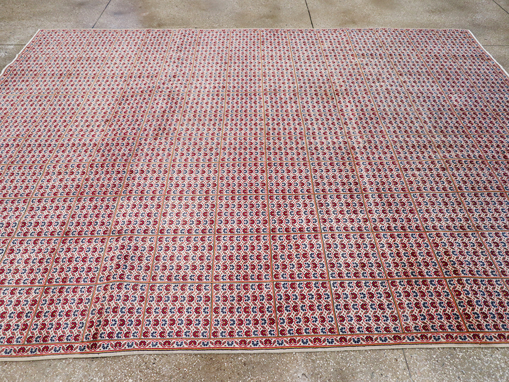 Vintage Persian Kashan Room Size Carpet, No.32118 - Gsblank