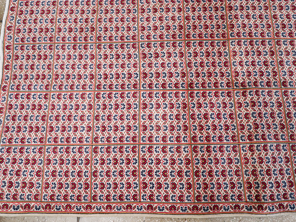 Vintage Persian Kashan Room Size Carpet, No.32118 - Gsblank