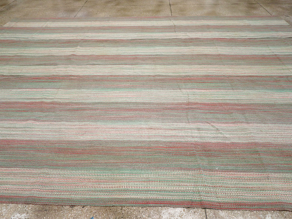 Modern Turkish Flatweave Kilim Room Size Carpet, No.32121 - Gsblank