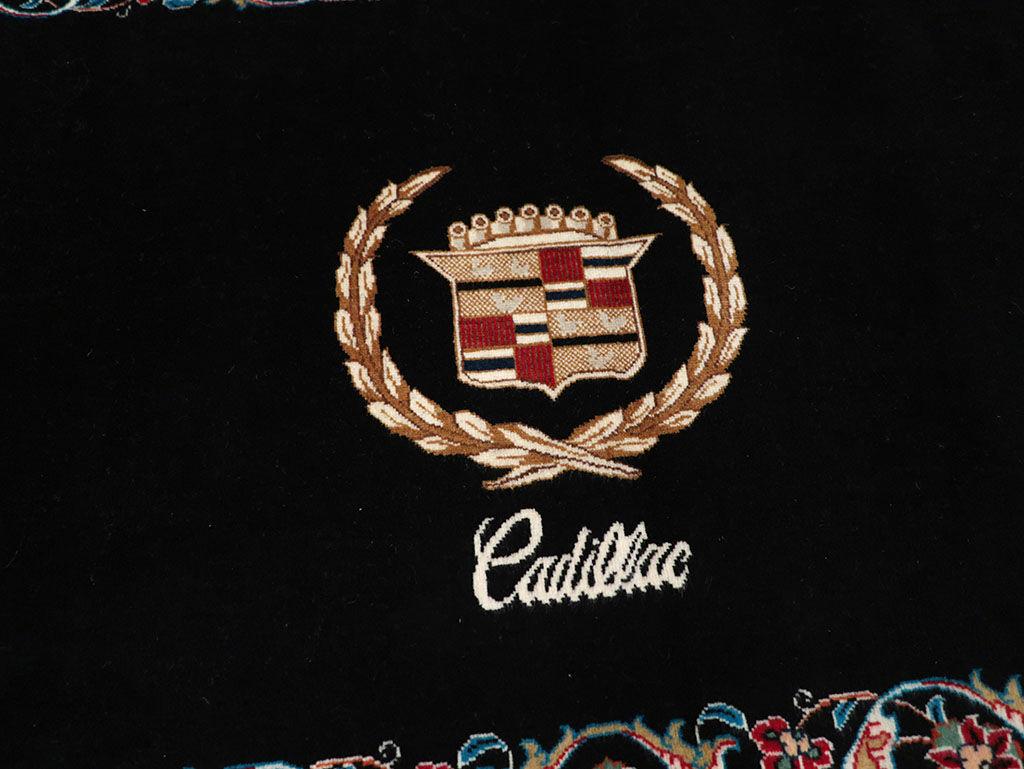 Vintage Persian Tabriz Pictorial Throw Rug, No.32125 - Gsblank