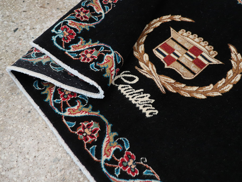 Vintage Persian Tabriz Pictorial Throw Rug, No.32125 - Gsblank