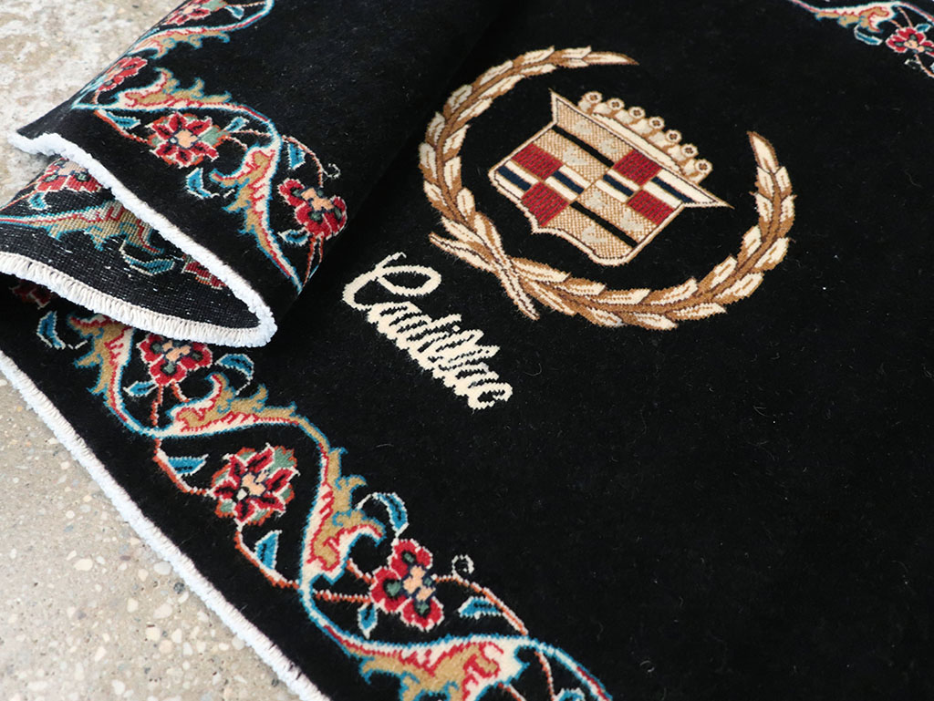 Vintage Persian Tabriz Pictorial Throw Rug, No.32126 - Gsblank