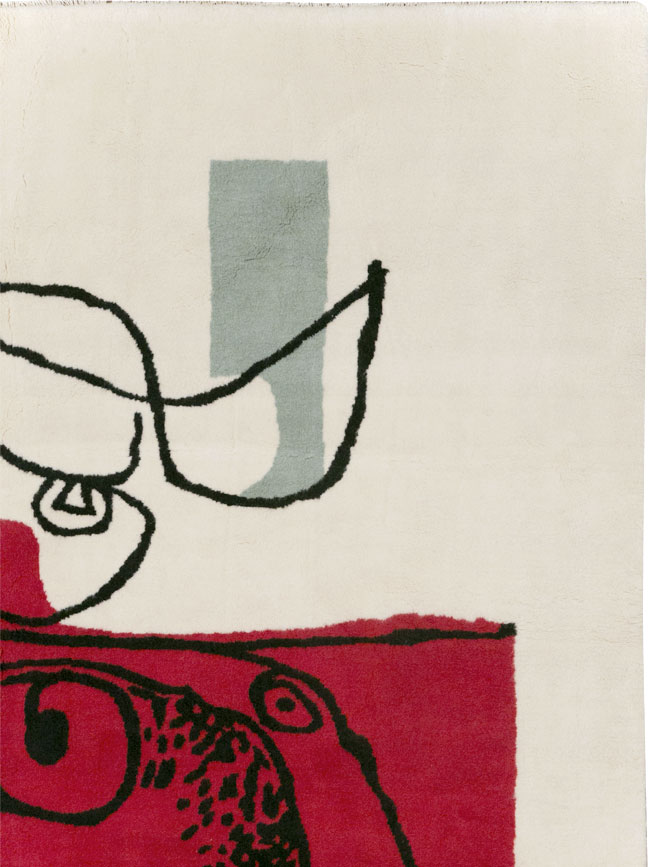 Modern Turkish Art Deco Carpet in the style of Le Corbusier, No.32136 - Gsblank