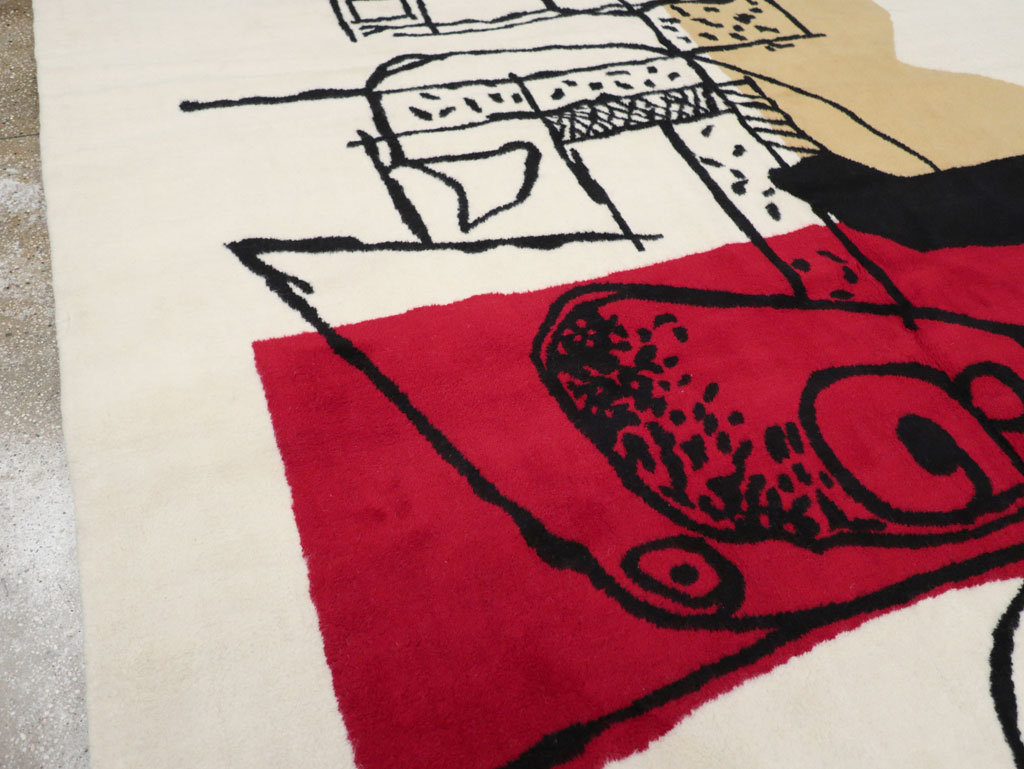 Modern Turkish Art Deco Carpet in the style of Le Corbusier, No.32136 - Gsblank