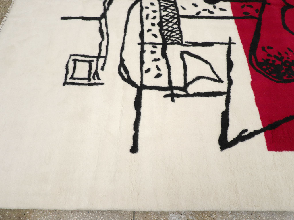 Modern Turkish Art Deco Carpet in the style of Le Corbusier, No.32136 - Gsblank