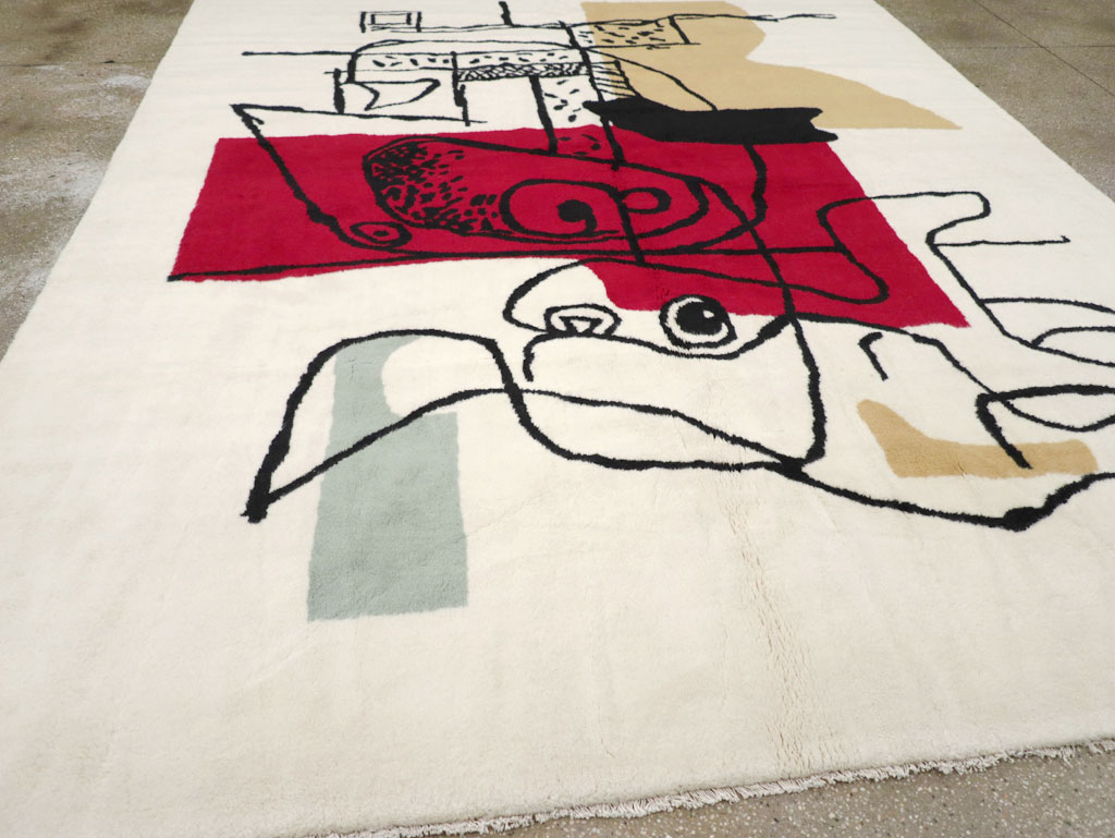 Modern Turkish Art Deco Carpet in the style of Le Corbusier, No.32136 - Gsblank