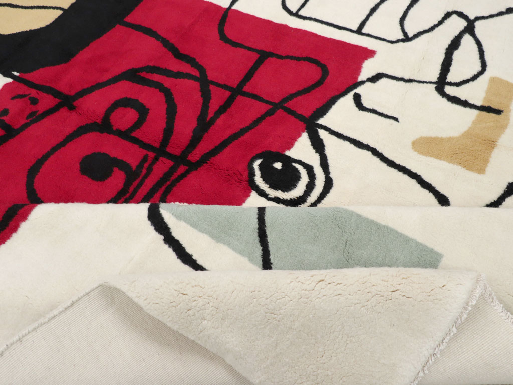 Modern Turkish Art Deco Carpet in the style of Le Corbusier, No.32136 - Gsblank