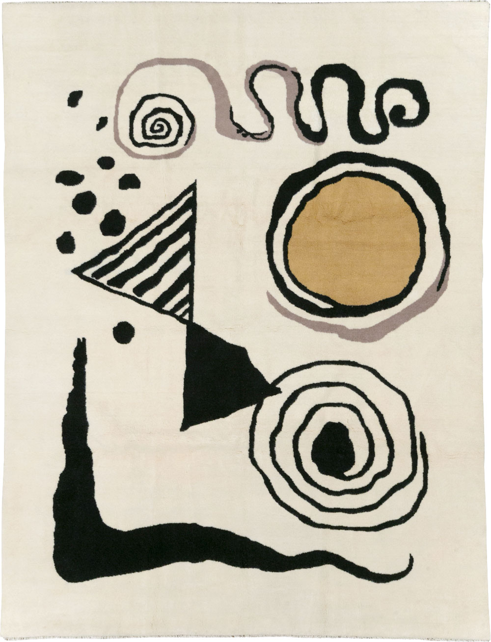 Modern Turkish Art Deco Carpet in the style of Alexander Calder, No.32138 - Gsblank