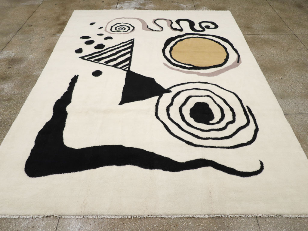 Modern Turkish Art Deco Carpet in the style of Alexander Calder, No.32138 - Gsblank
