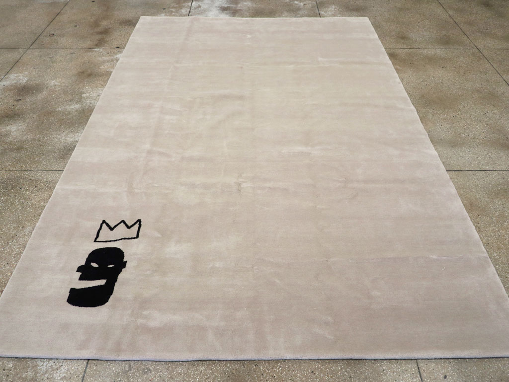 Modern Turkish Room Size Carpet in the style of Jean-Michel Basquiat, No.32139 - Gsblank