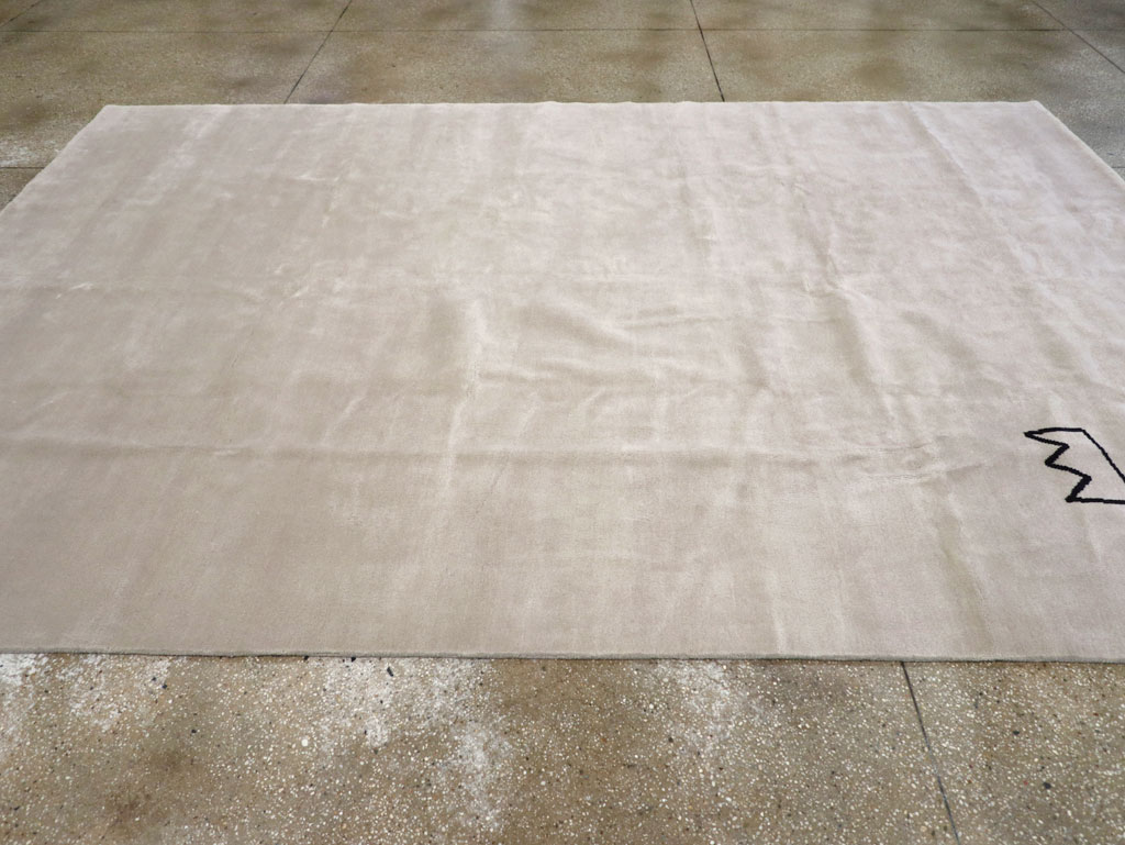 Modern Turkish Room Size Carpet in the style of Jean-Michel Basquiat, No.32139 - Gsblank