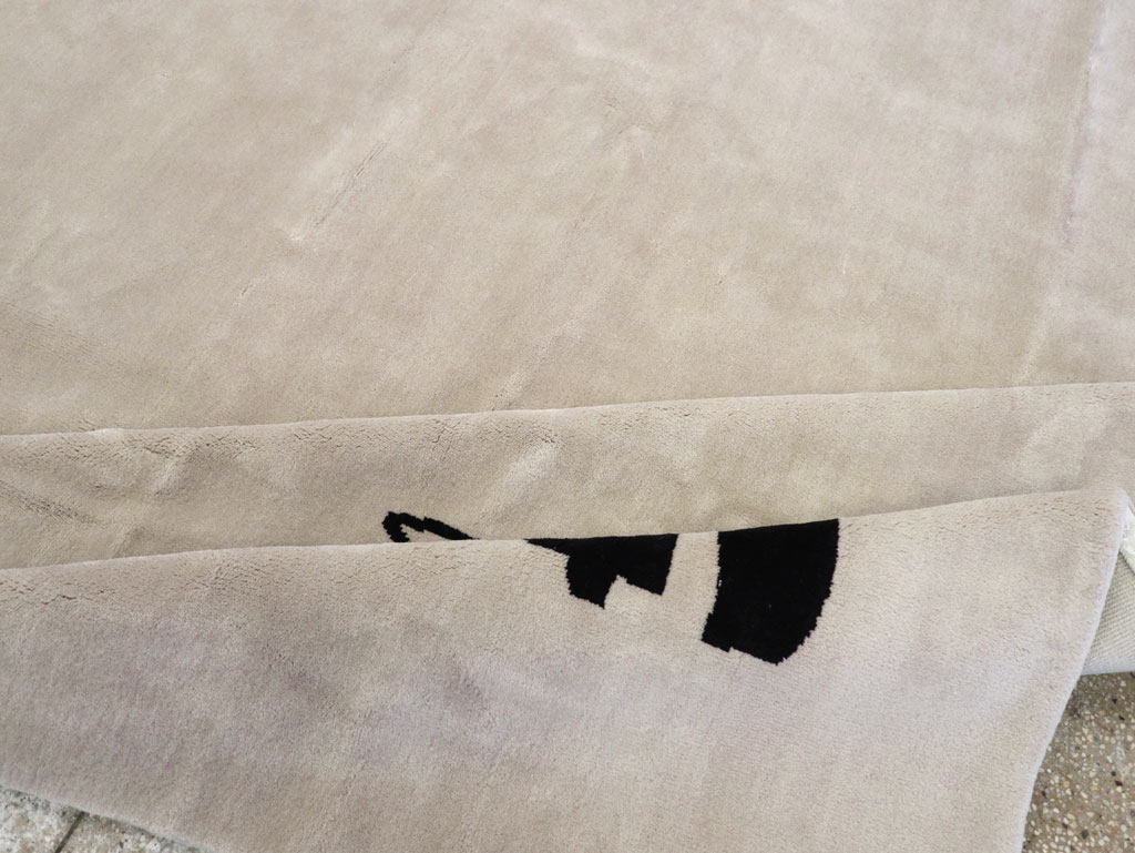 Modern Turkish Room Size Carpet in the style of Jean-Michel Basquiat, No.32139 - Gsblank