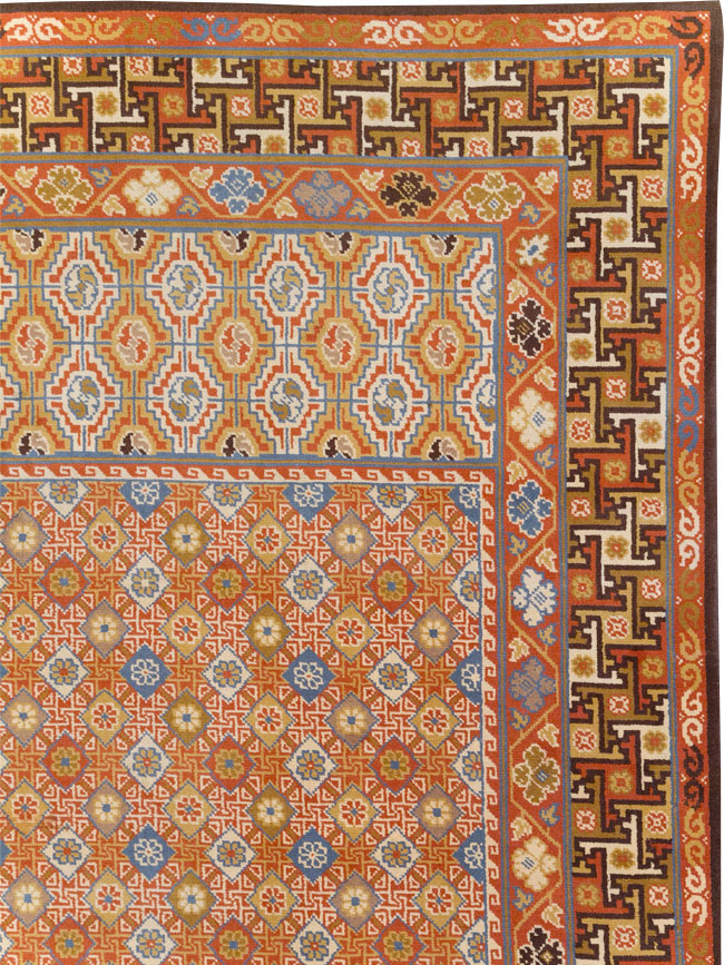 Vintage Spanish Cuenca Oversize Carpet, No.32140 - Gsblank