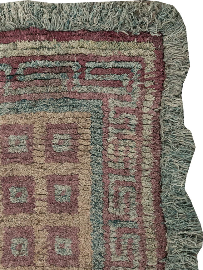 Antique Tibetan Wangden Throw Rug, No.32141 - Gsblank