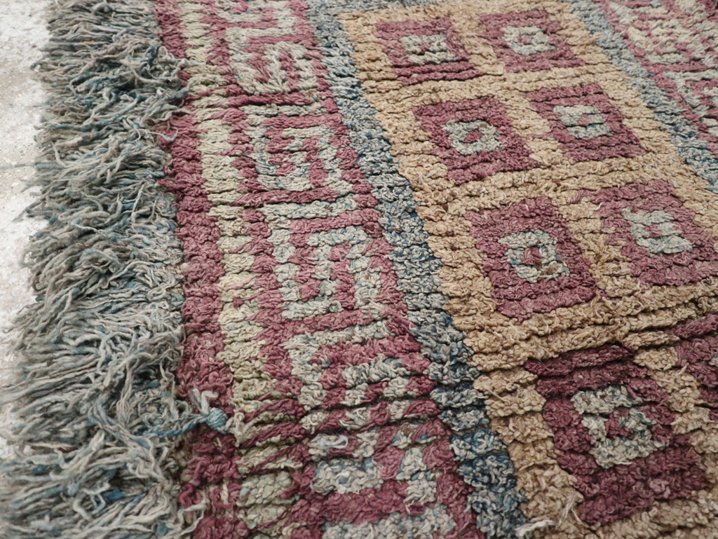 Antique Tibetan Wangden Throw Rug, No.32141 - Gsblank