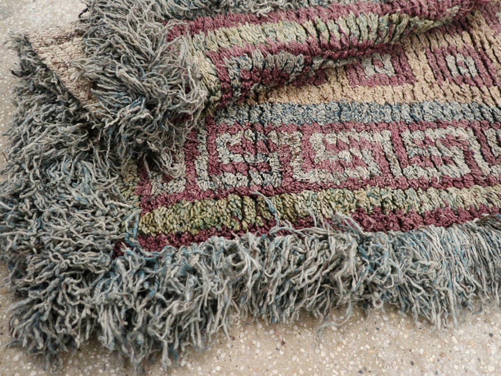 Antique Tibetan Wangden Throw Rug, No.32141 - Gsblank