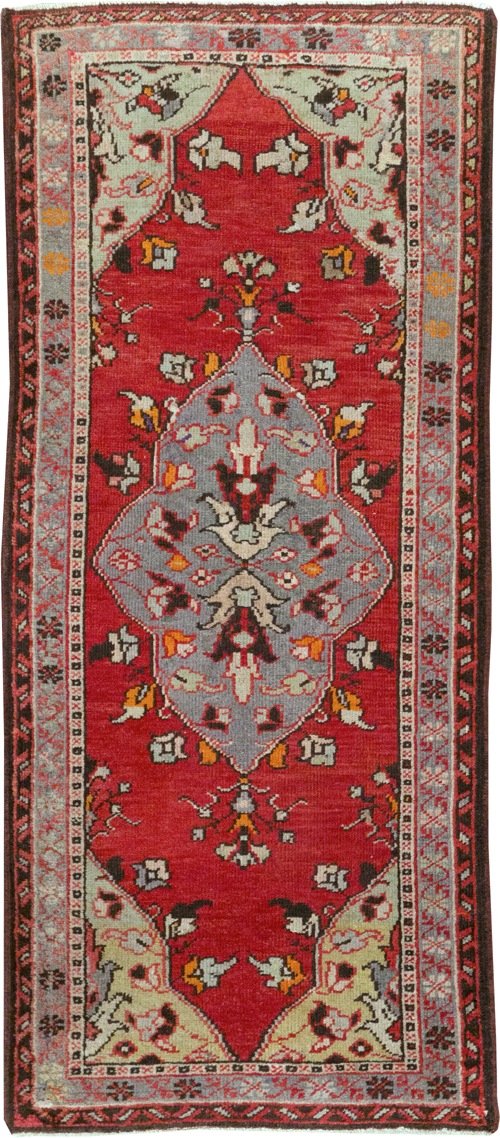 Vintage Turkish Anatolian Throw Rug, No.32147 - Gsblank
