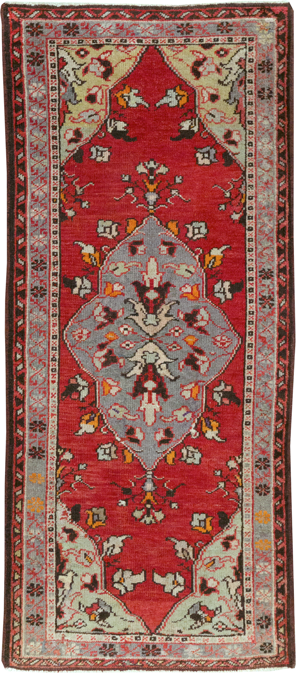 Vintage Turkish Anatolian Throw Rug, No.32147 - Gsblank