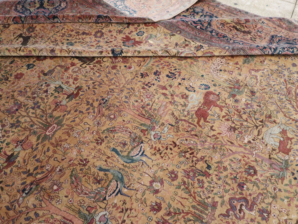 Antique Indian Lahore Pictorial Oversize Carpet, No.32148 - Gsblank