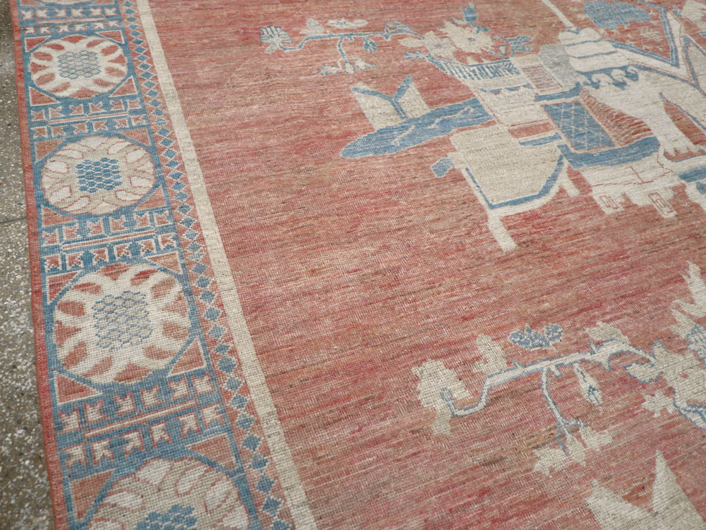 Modern East Turkestan Khotan Room Size Carpet, No.32149 - Gsblank