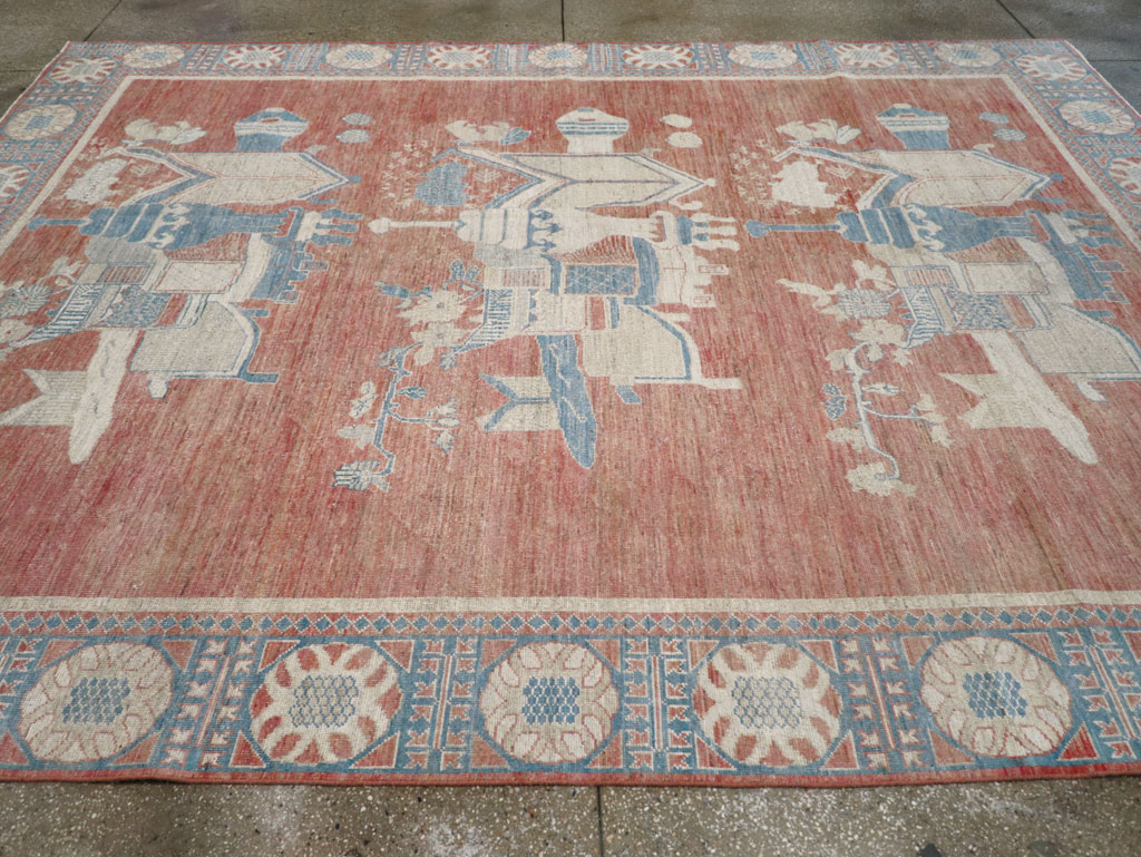 Modern East Turkestan Khotan Room Size Carpet, No.32149 - Gsblank