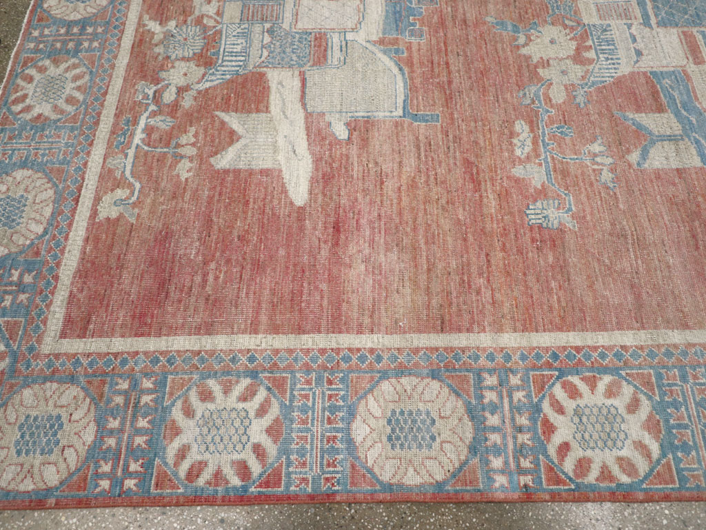Modern East Turkestan Khotan Room Size Carpet, No.32149 - Gsblank