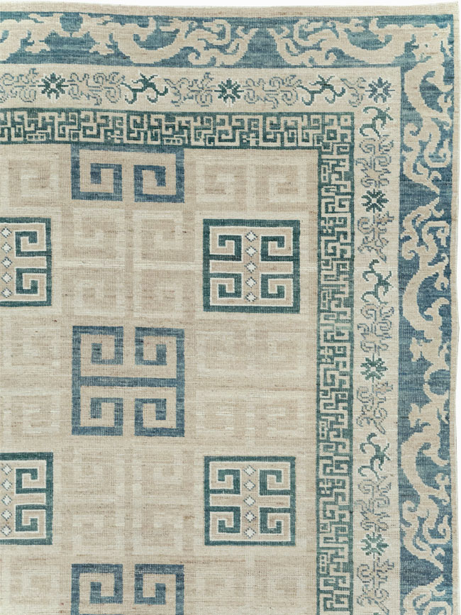 Modern East Turkestan Khotan Room Size Carpet, No.32150 - Gsblank
