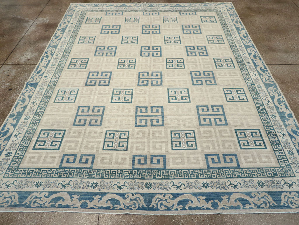 Modern East Turkestan Khotan Room Size Carpet, No.32150 - Gsblank