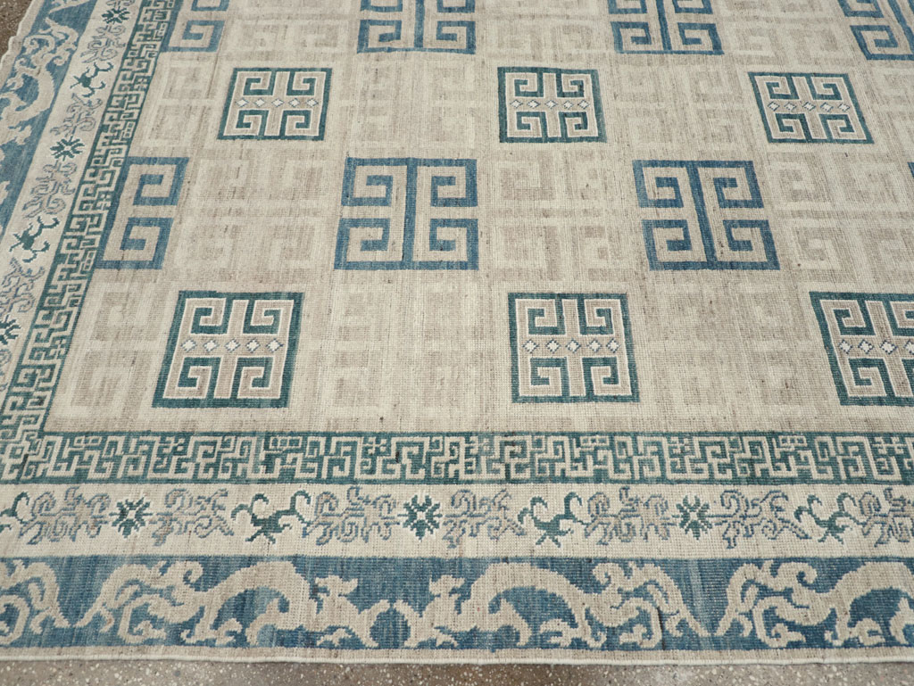 Modern East Turkestan Khotan Room Size Carpet, No.32150 - Gsblank