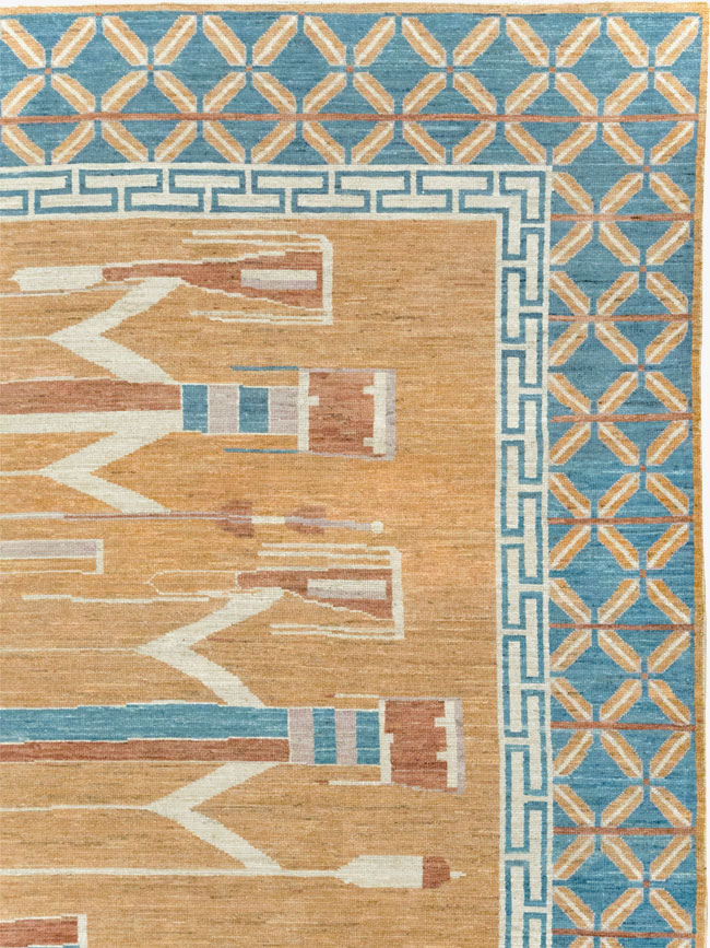 Modern East Turkestan Pictorial Khotan Room Size Carpet, No.32151 - Gsblank