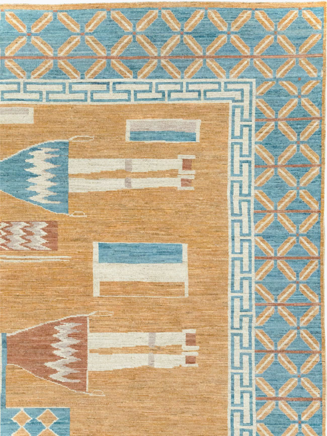 Modern East Turkestan Pictorial Khotan Room Size Carpet, No.32151 - Gsblank