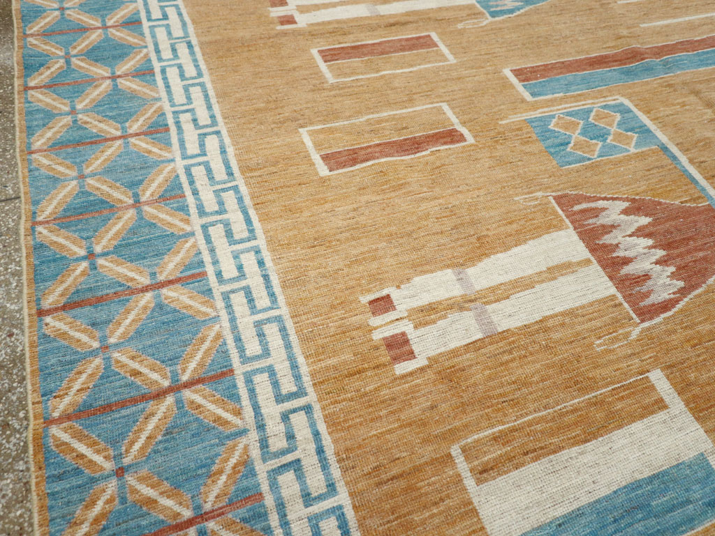 Modern East Turkestan Pictorial Khotan Room Size Carpet, No.32151 - Gsblank