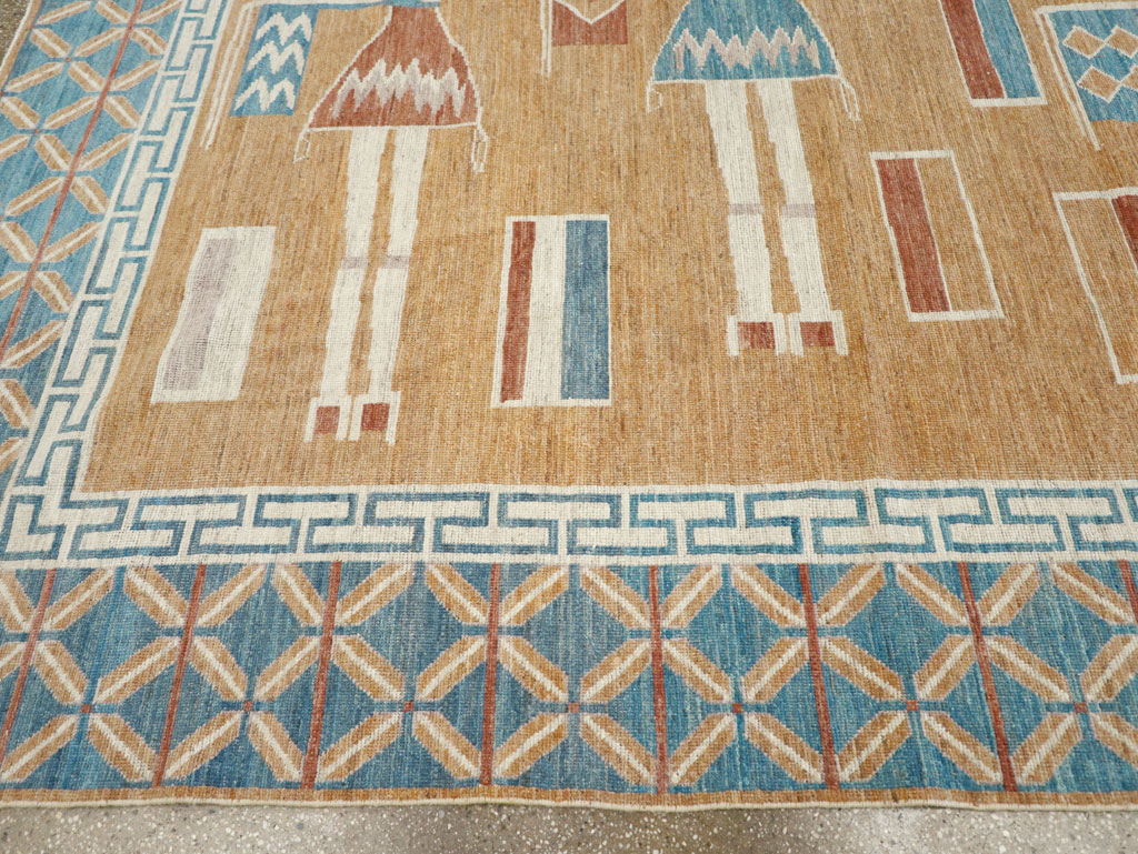 Modern East Turkestan Pictorial Khotan Room Size Carpet, No.32151 - Gsblank