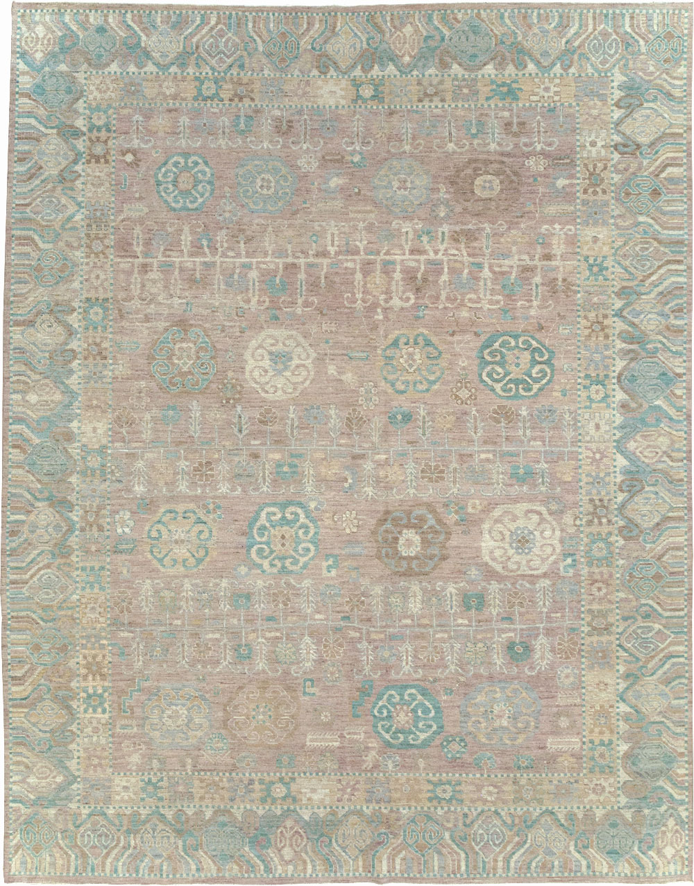 Modern East Turkestan Khotan Room Size Carpet, No.32154 - Gsblank