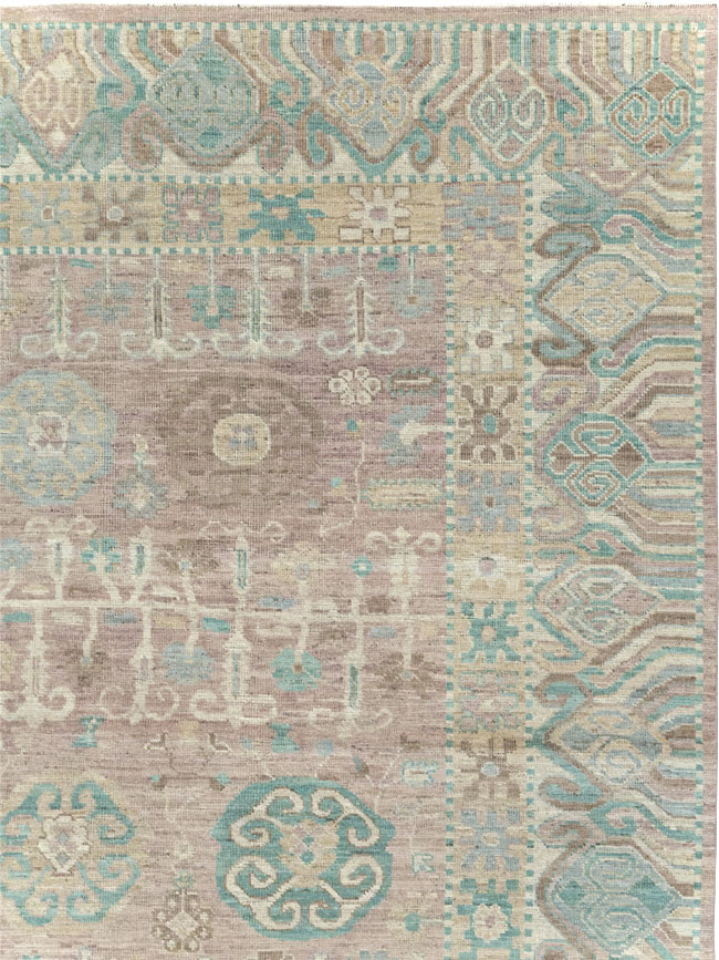 Modern East Turkestan Khotan Room Size Carpet, No.32154 - Gsblank