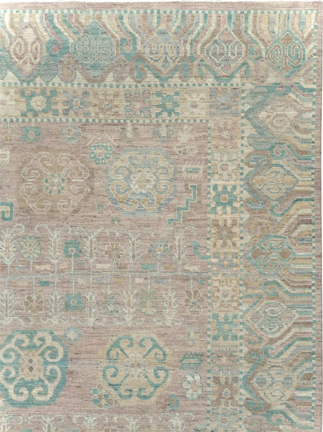 Modern East Turkestan Khotan Room Size Carpet, No.32154 - Gsblank