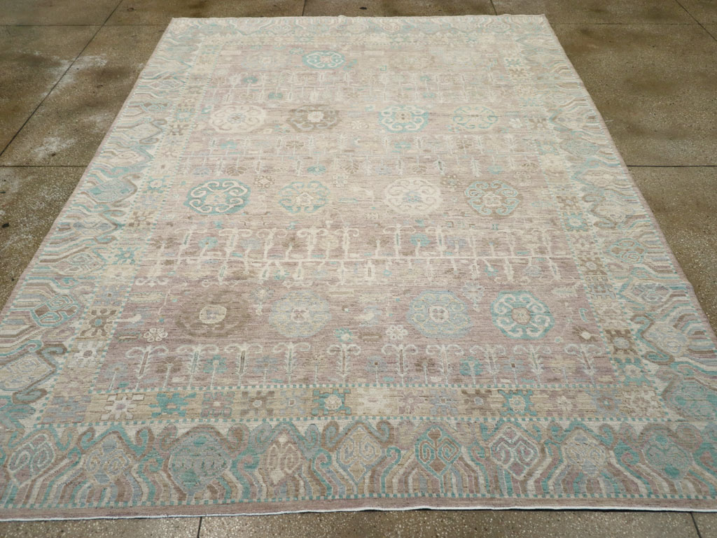 Modern East Turkestan Khotan Room Size Carpet, No.32154 - Gsblank