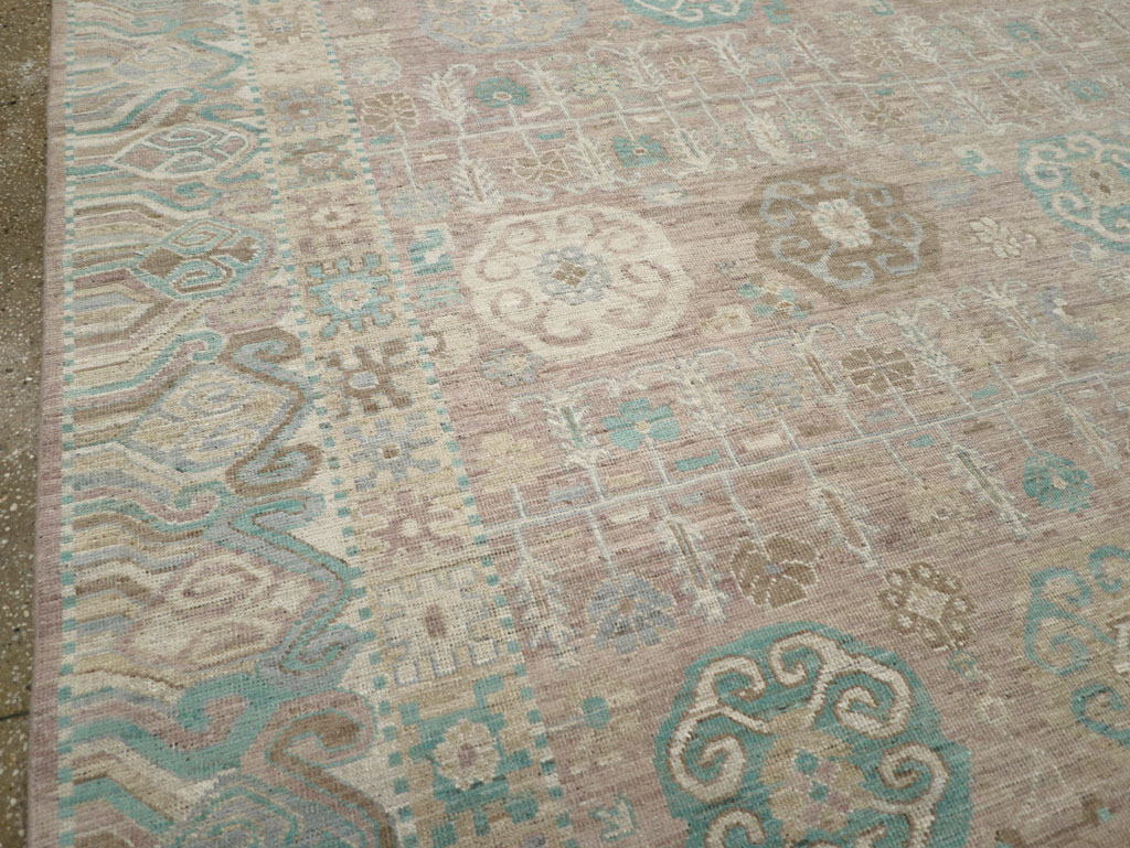 Modern East Turkestan Khotan Room Size Carpet, No.32154 - Gsblank