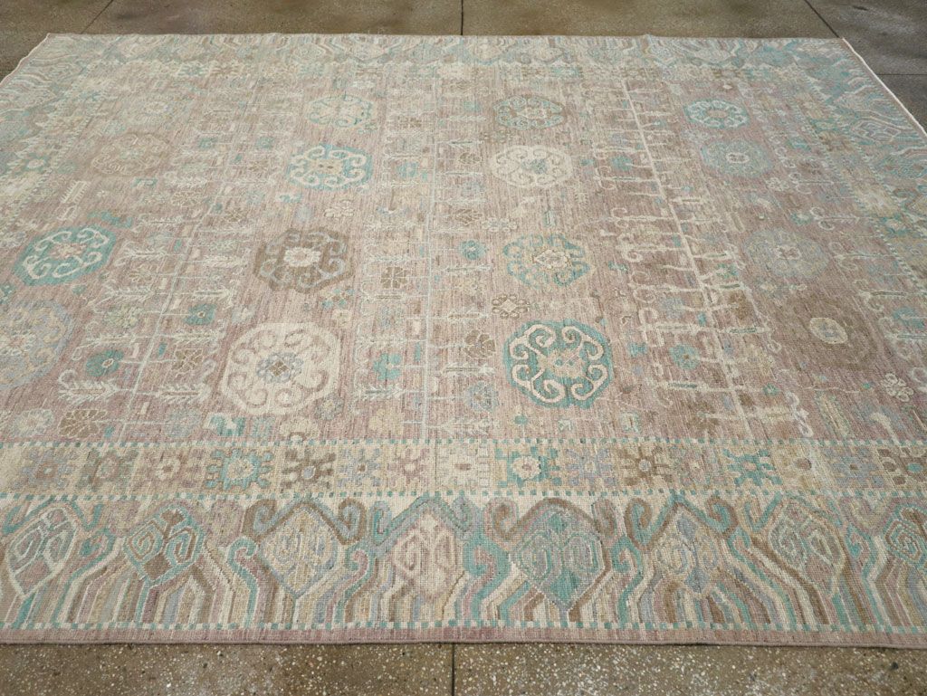Modern East Turkestan Khotan Room Size Carpet, No.32154 - Gsblank