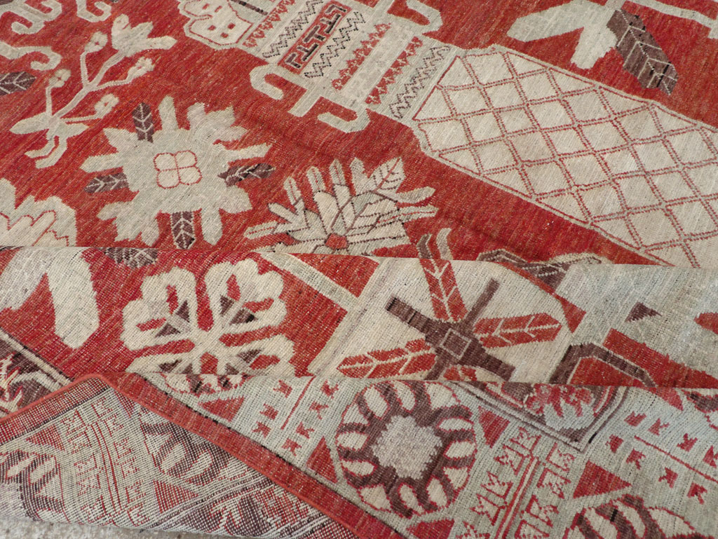 Modern East Turkestan Khotan Room Size Carpet, No.32156 - Gsblank