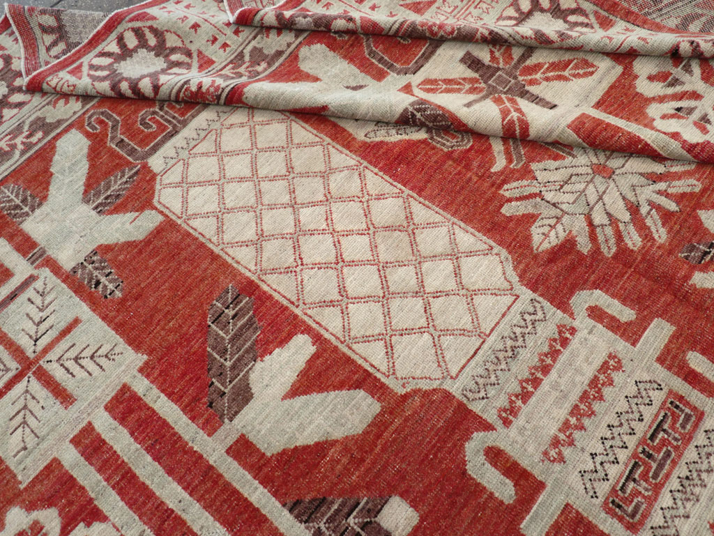 Modern East Turkestan Khotan Room Size Carpet, No.32156 - Gsblank