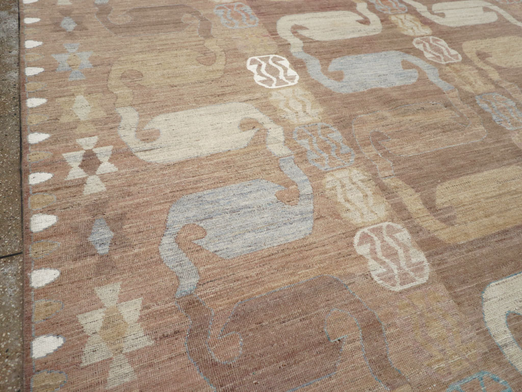 Modern East Turkestan Khotan Room Size Carpet, No.32157 - Gsblank