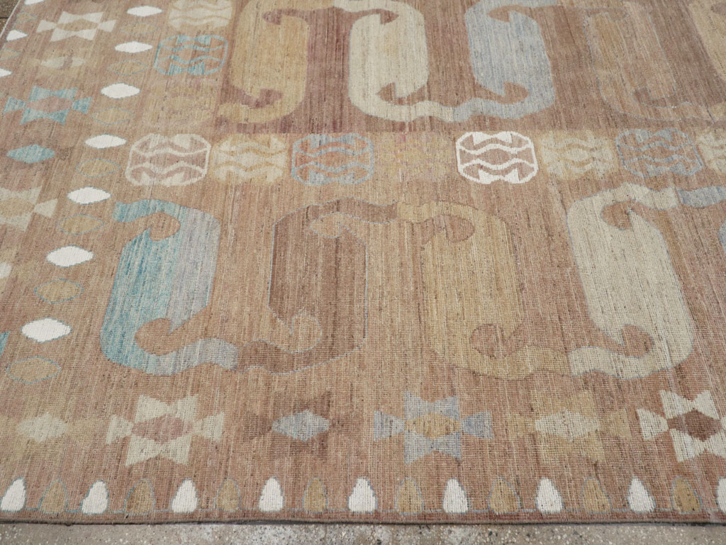 Modern East Turkestan Khotan Room Size Carpet, No.32157 - Gsblank