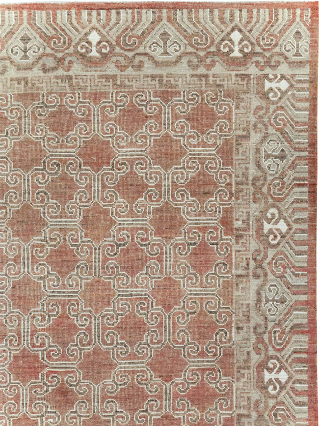 Modern East Turkestan Khotan Room Size Carpet, No.32158 - Gsblank