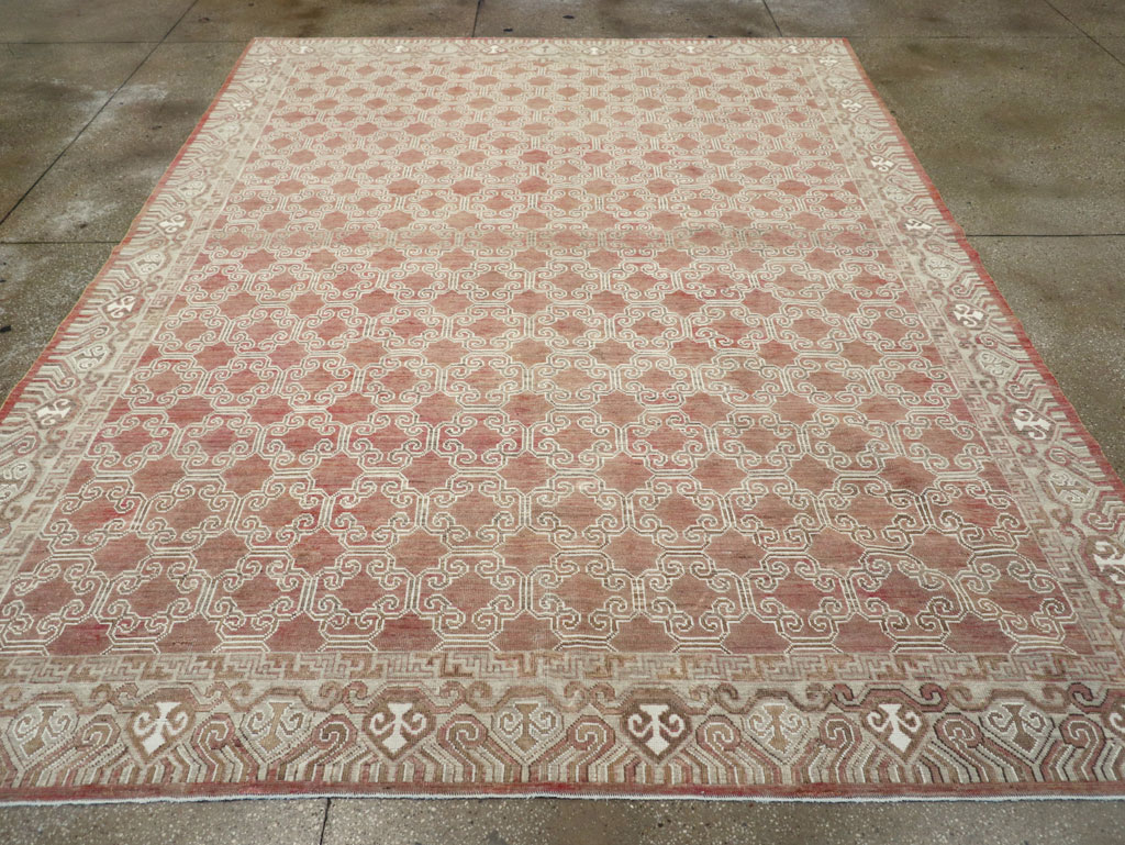 Modern East Turkestan Khotan Room Size Carpet, No.32158 - Gsblank