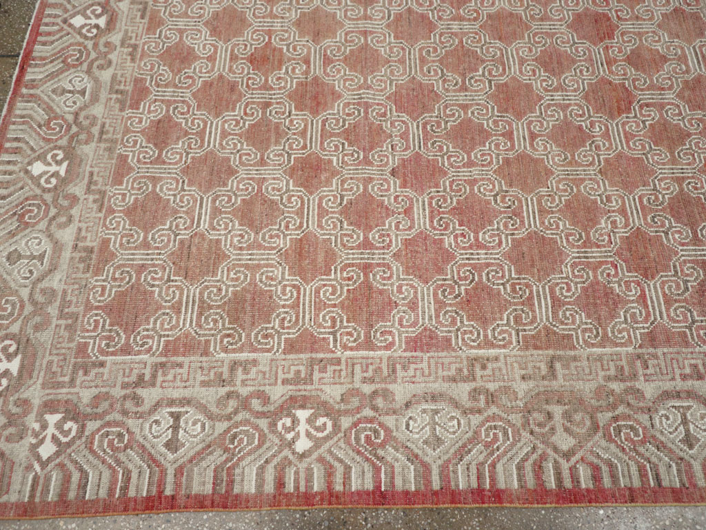 Modern East Turkestan Khotan Room Size Carpet, No.32158 - Gsblank